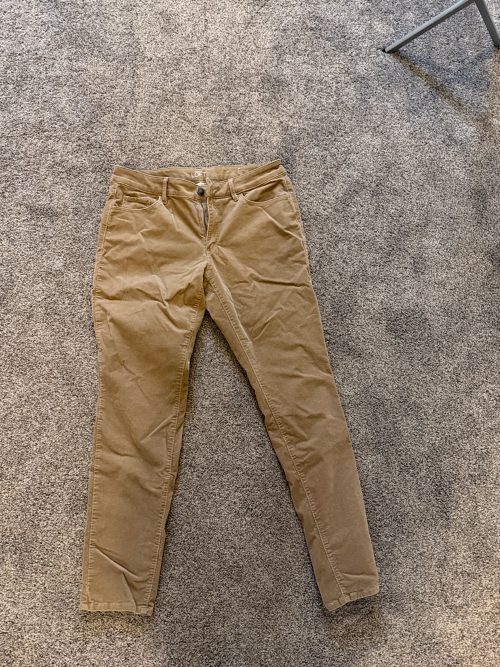 Ann Taylor Straight Leg Pants in Camel Brown